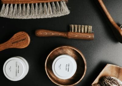 brown and gray brush